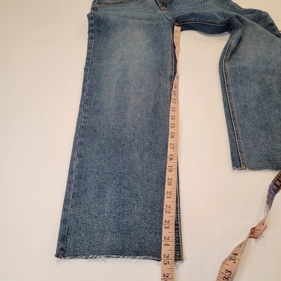 Dex High Rise Zoe Straight Crop Jean Size 27 Light Petrol Wash NEW! - Picture 6 of 16